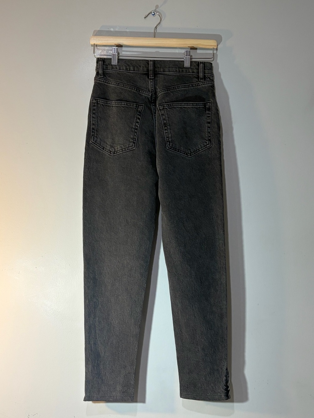 REFORMATION 80s Ultra High Cigarette Straight Leg Black Jeans Zip Ankle Size 26 - Picture 5 of 11